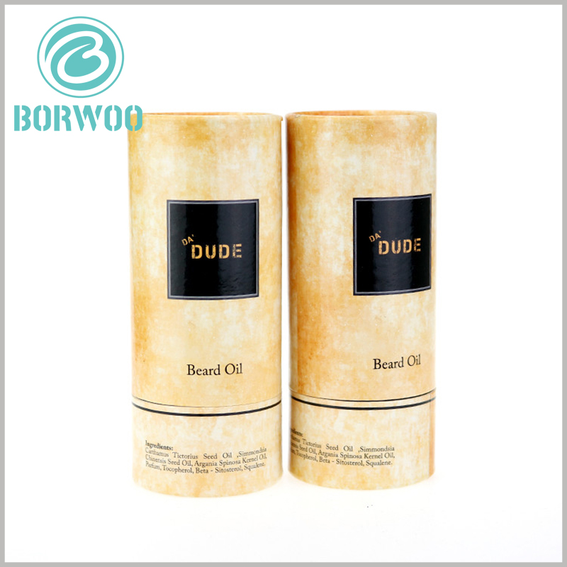 cmyk printing paper tube packaging for beard oil boxes.Creative paper tube packaging is attractive to consumers