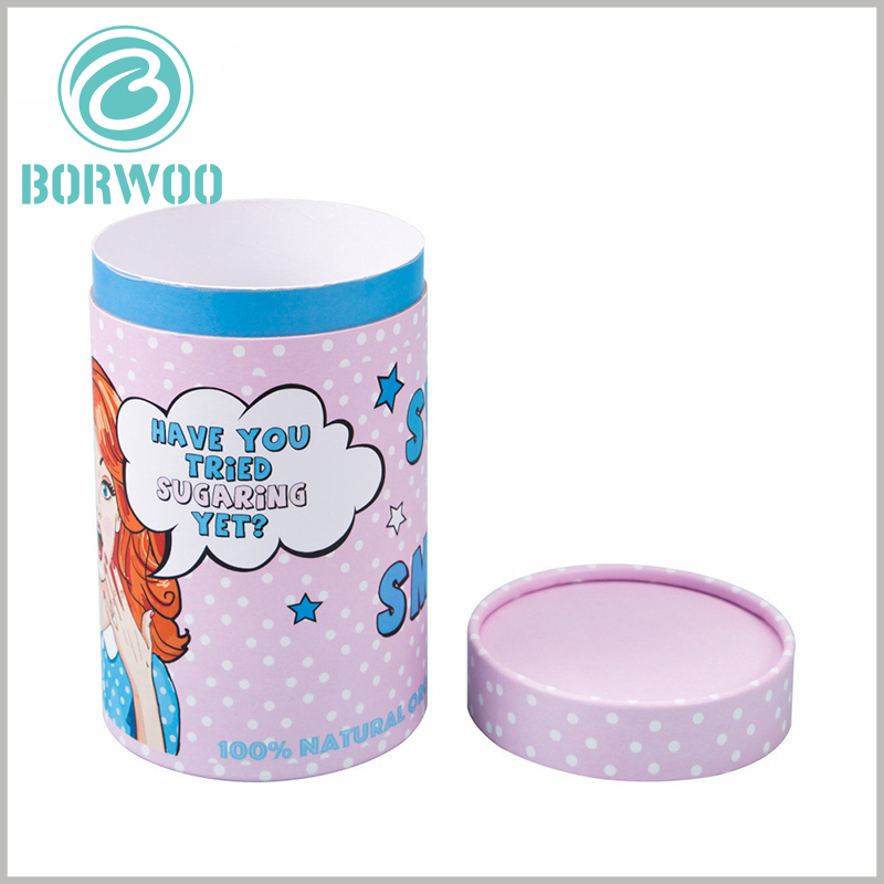 cosmetic tube packaging for hair remover boxes. The outer side of the inner paper tube uses printed art paper as laminated paper, and the inner tube is visually artistic.