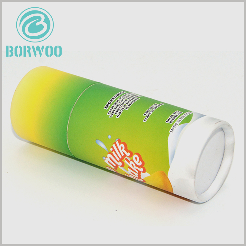 creative cardboard tube food grade packaging for milk shake