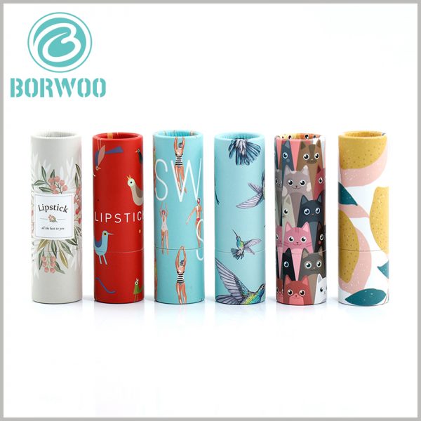 creative cardboard tubes boxes packaging for lipstick boxes.Made of 250g double white cardboard paper, the visual effect is splendid
