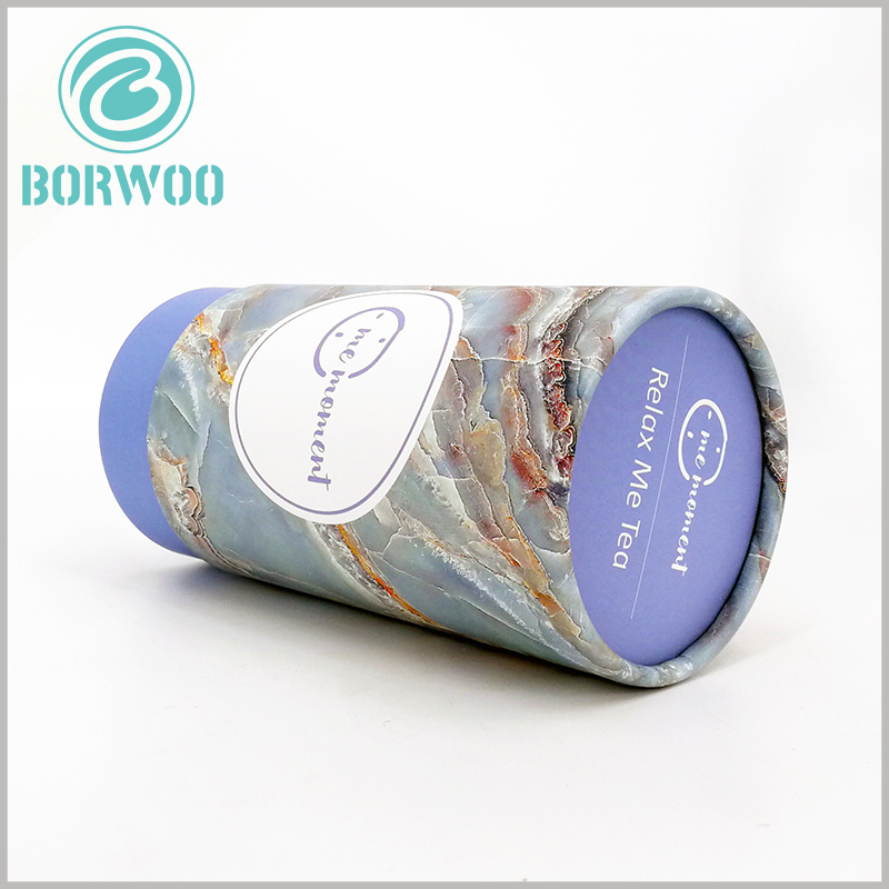 creative cardboard tubes food packaging boxes for tea boxes.Made by 300g cardboard paper for structure and 128g double chrome paper on the surface