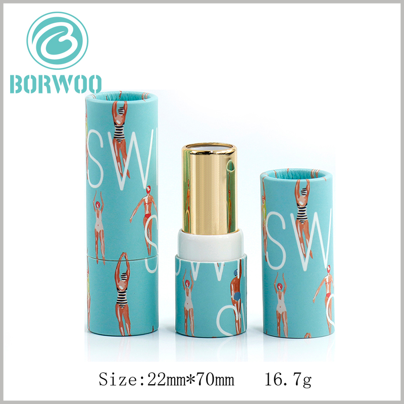 creative cardboard tubes packaging for lipstick boxes.The empty lipstick tubes size is 22mm×70mm