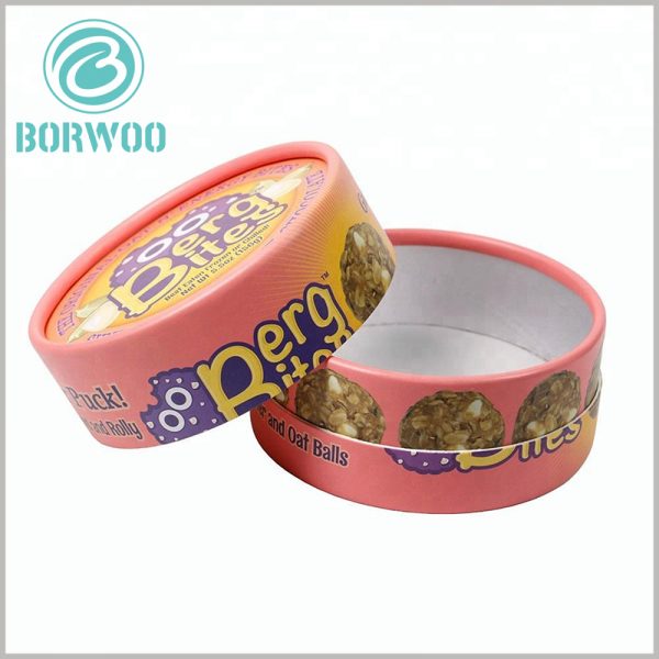 creative cookie packaging boxes with printing.Food grade tin foil on the inner wall of the paper tube packaging