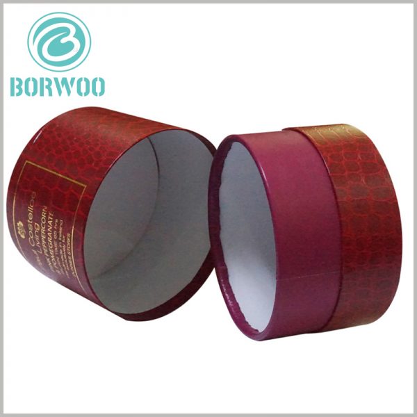 creative leather cardboard tube packaging for pink peppercorn boxes.
