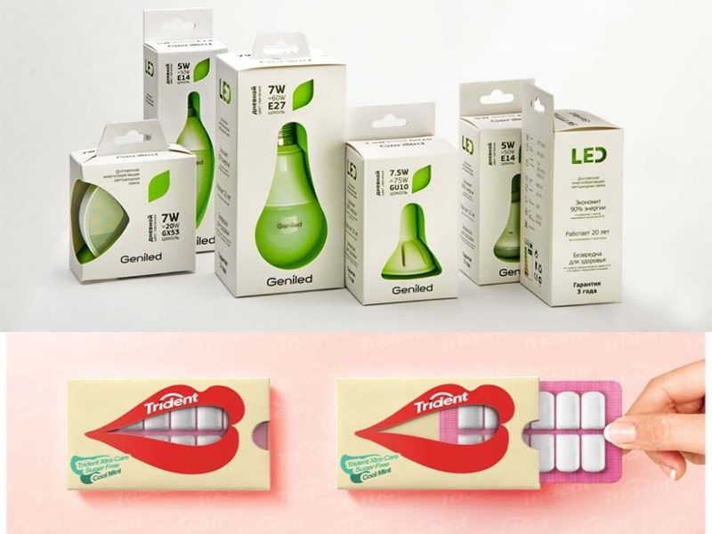 creative packaging design with windows,Energy-saving LED packaging design concept, chewing gum packaging is based on product use effect as a design starting point, have achieved very good publicity