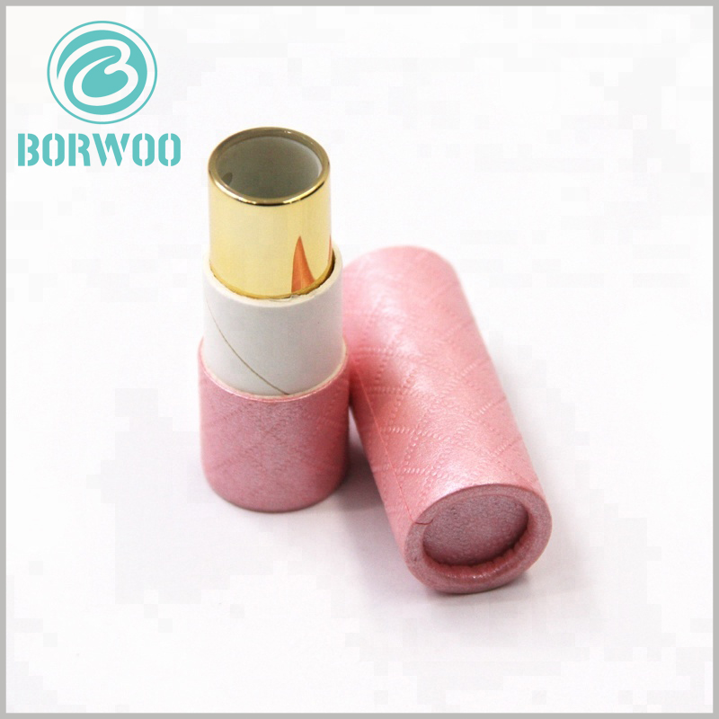 creative paper tube for lipstick boxes.Pink color, sign of being lovely and dynamic