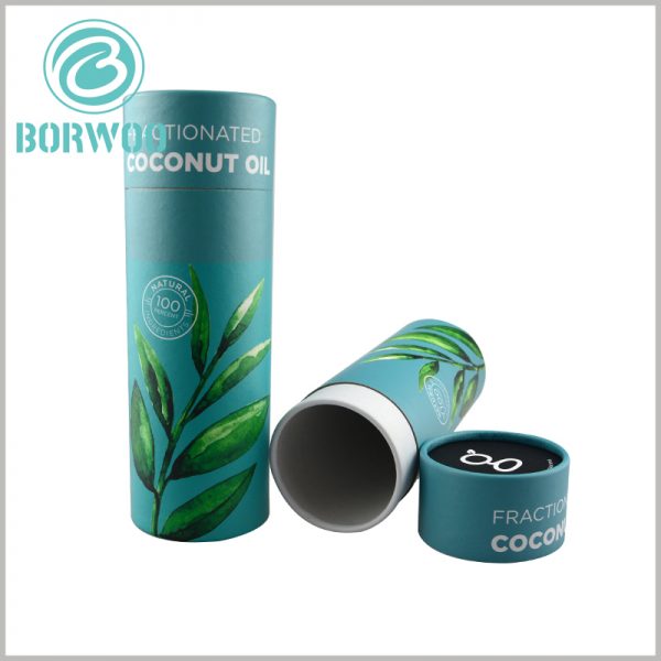 creative paper tube packaging with logo for essential oil boxes.