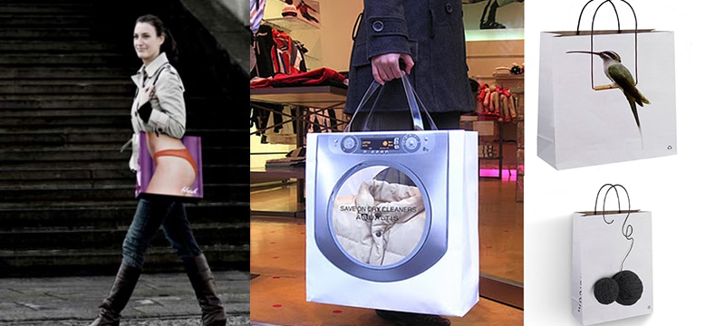 Creative shopping bags, 3D three-dimensional effect. Are you holding a washing machine, bird cage? No, you just have a bag and it's creative.
