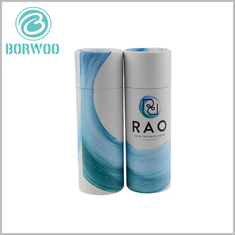 creative small diameter tubes packaging for skin care products.The azure sea design element reflects the natural skin care concept