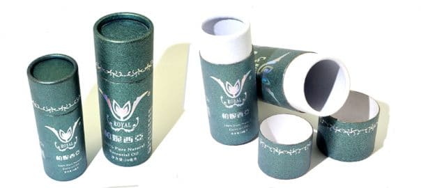 creative special paper tube packaging boxes for 30ml or 50ml essential oil