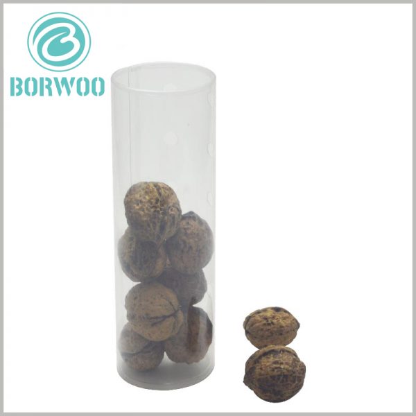 custom Clear plastic tube food packaging for nuts