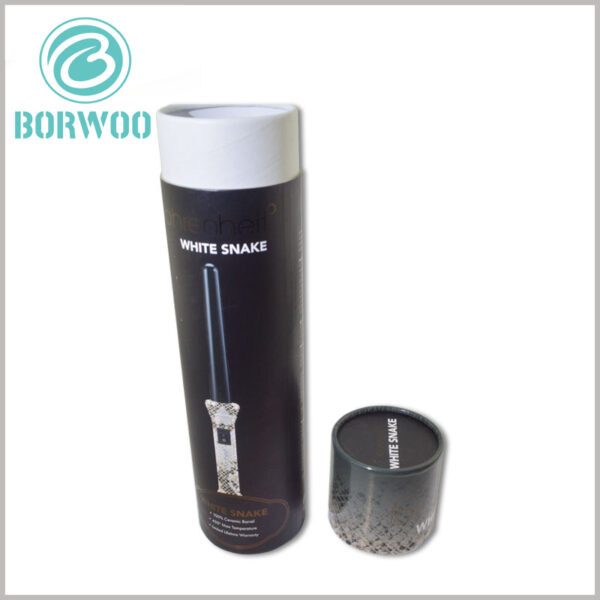 custom Large cylinder paper box for electronicc Hair straightener