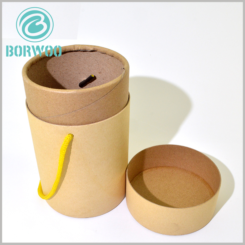 custom Large kraft tube packaging boxes without printed