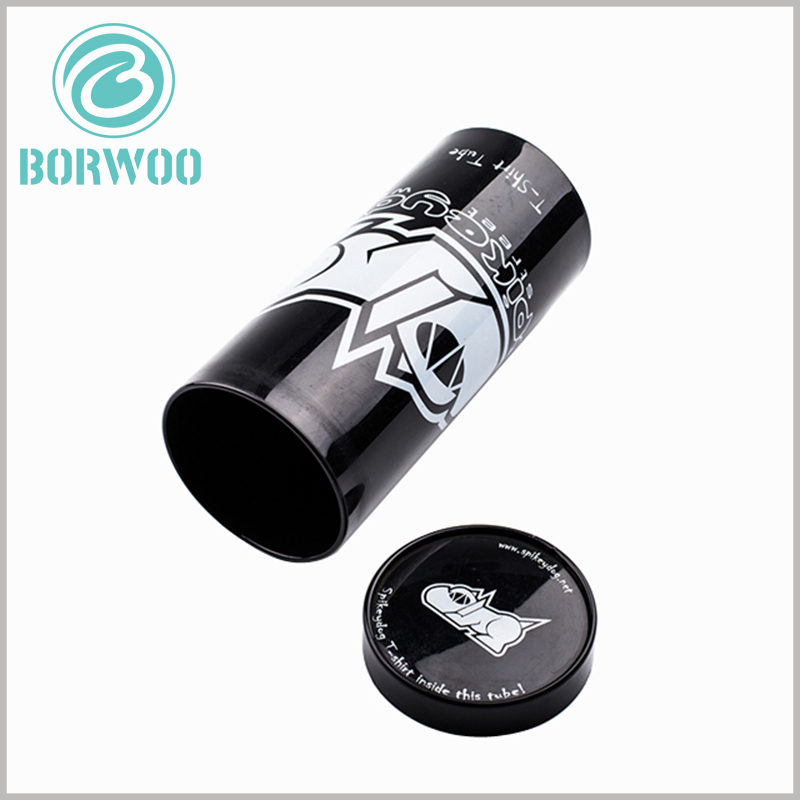 custom Printed plastic tube packaging for t shirts boxes.packaging printing logo can increase the brand's influence