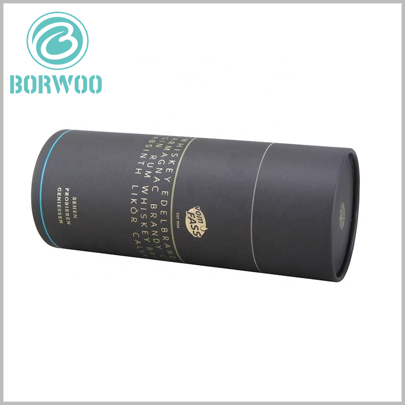 custom black cardboard tubes packaging.Customize the diameter and height of the tube boxes