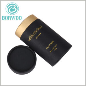 custom black paper tube boxes for 60 ml skincare packaging