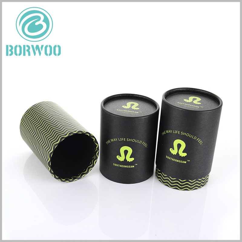custom black paper tube packaging boxes wholesale. The customized paper tube packaging has specific content and can be targeted for publicity.
