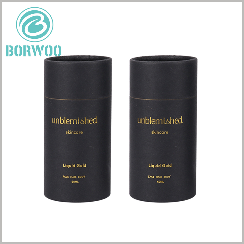 custom black paper tubes 60 ml skincare packaging boxes