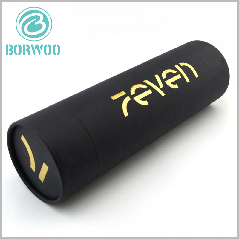 custom black paper tubes packaging for wine.large round cardboard boxes with lids wholesale