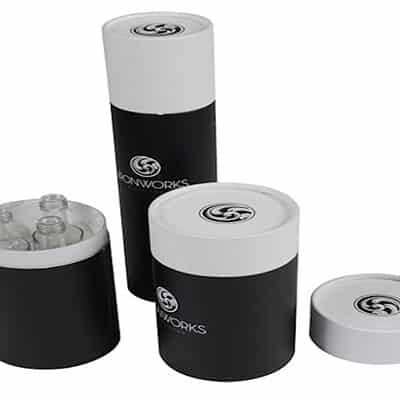 Custom cheap Black printed cardboard Tube boxes Packing for cosmetics