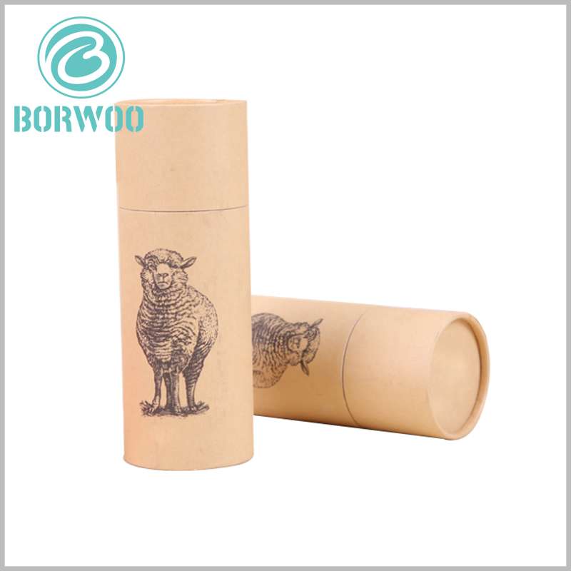 custom brown Kraft paper tube packaging boxes