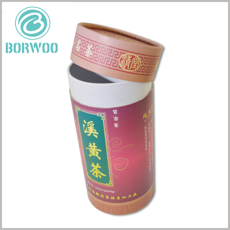 custom cardboard cylinder tea packaging boxes