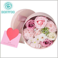 custom cardboard round boxes for flowers packaging. In addition to cylindrical packaging, we can also provide you with customized paper cards, which are of great help to brand building.