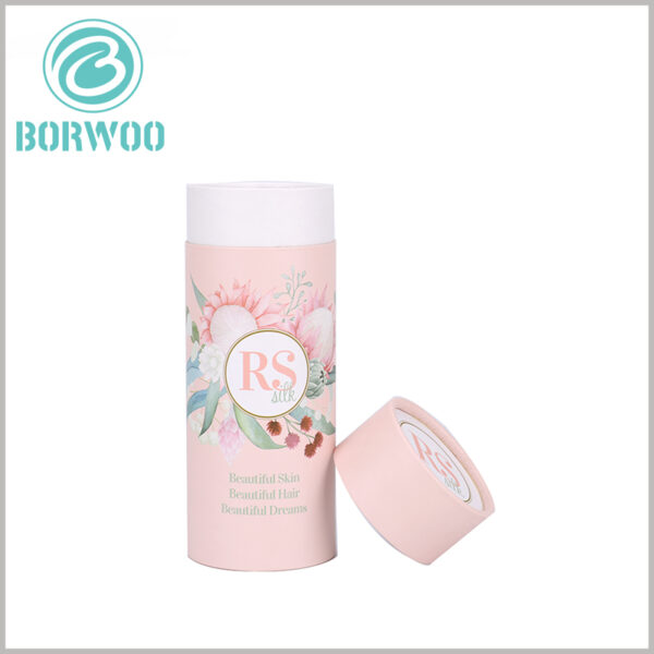 custom cardboard tube packaging for skin care products boxes.Made of 300g SBS and 108g chrome paper