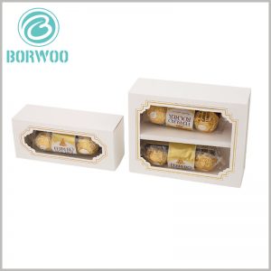 custom chocolate packaging boxes with windows wholesale.White food packaging can be customized, and the size and style of the packaging can be determined according to the product capacity.