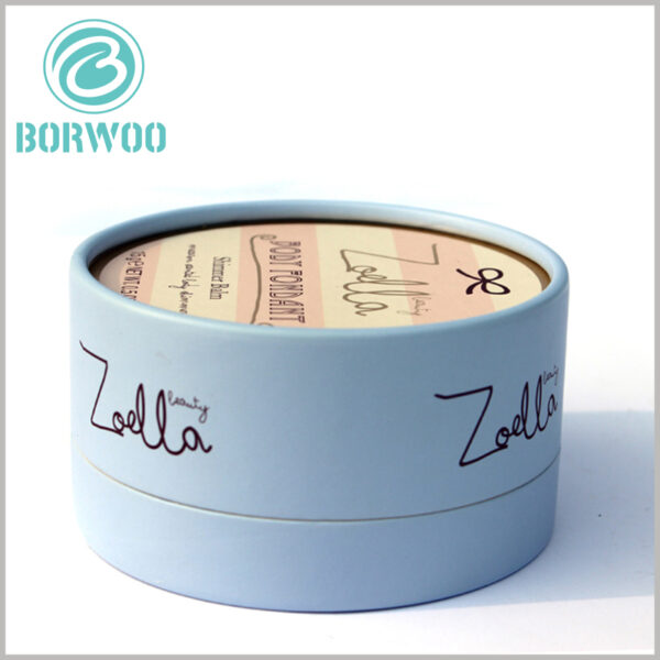 custom creative cardboard round tube boxes packaging for shimmer balm