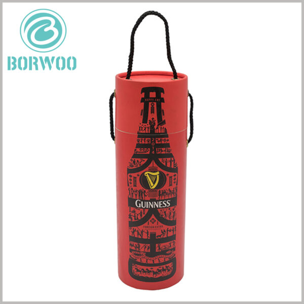 custom creative cardboard tube packaging boxes with handle