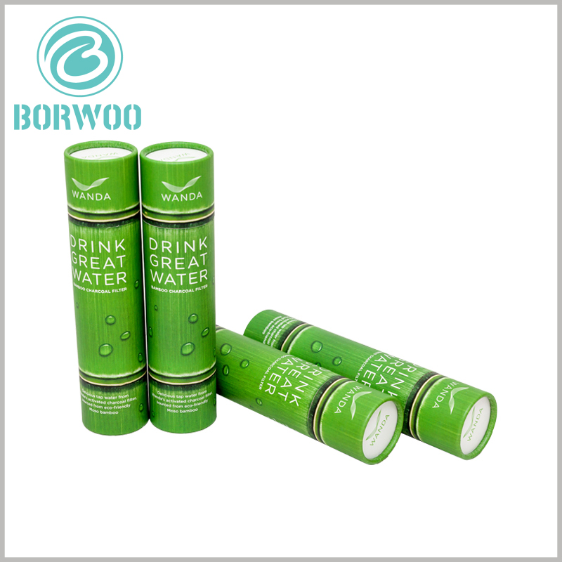 custom creative cardboard tubes packaging boxes with printing.the boxes looking like bamboo.