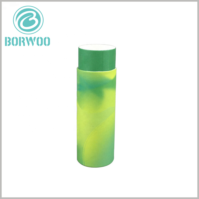custom creative packaging design for small cardboard tube.Green packaging theme, representing youth and vitality
