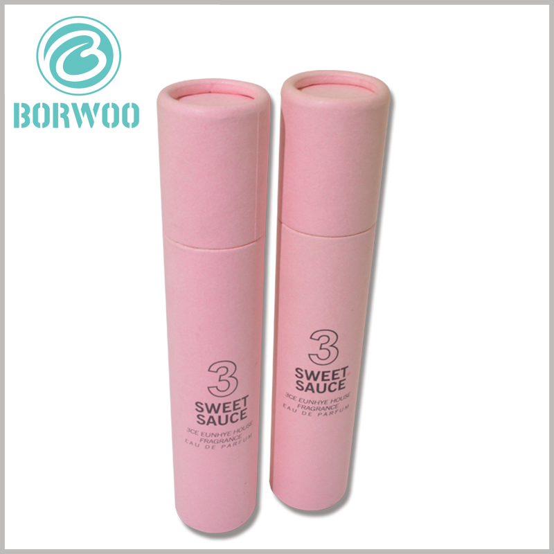 custom cute pink printed tube box packaging for food