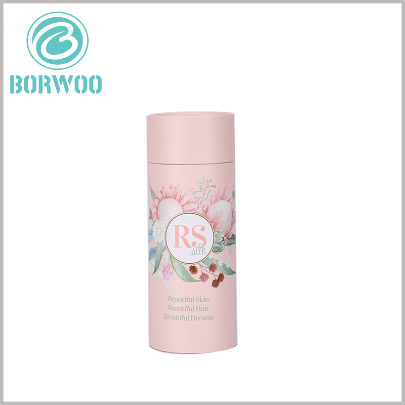 custom fashion cardboard tube packaging for skin care products.The content of the packaging design is fashionable and attractive to consumers.