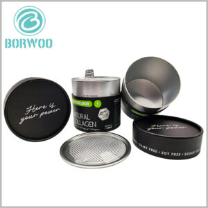 custom food powder packaging tube with Easy-tear aluminum foil lid