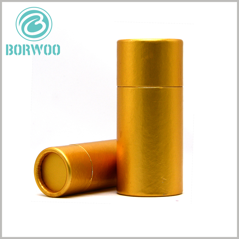 custom gold cardboard paper tube packaging boxes.High-end product packaging wholesale
