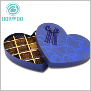 custom heart shaped chocolate gift boxes packaging.Customized chocolate packaging printed with stylish patterns will be able to attract customers' attention.