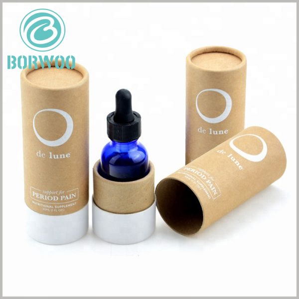 custom kraft paper tube essential oil packaging boxes wholesale.Make full use of the brand effect with the logo of custom packaging