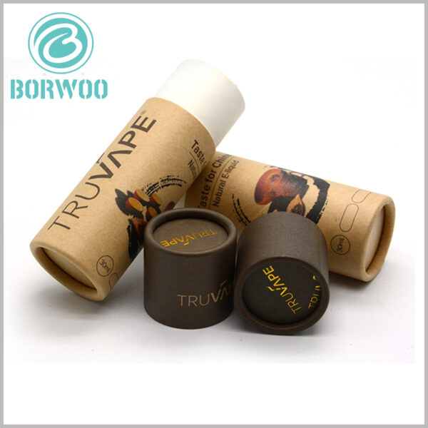 custom kraft paper tube food packaging with logo.small cardboard round boxes with lids