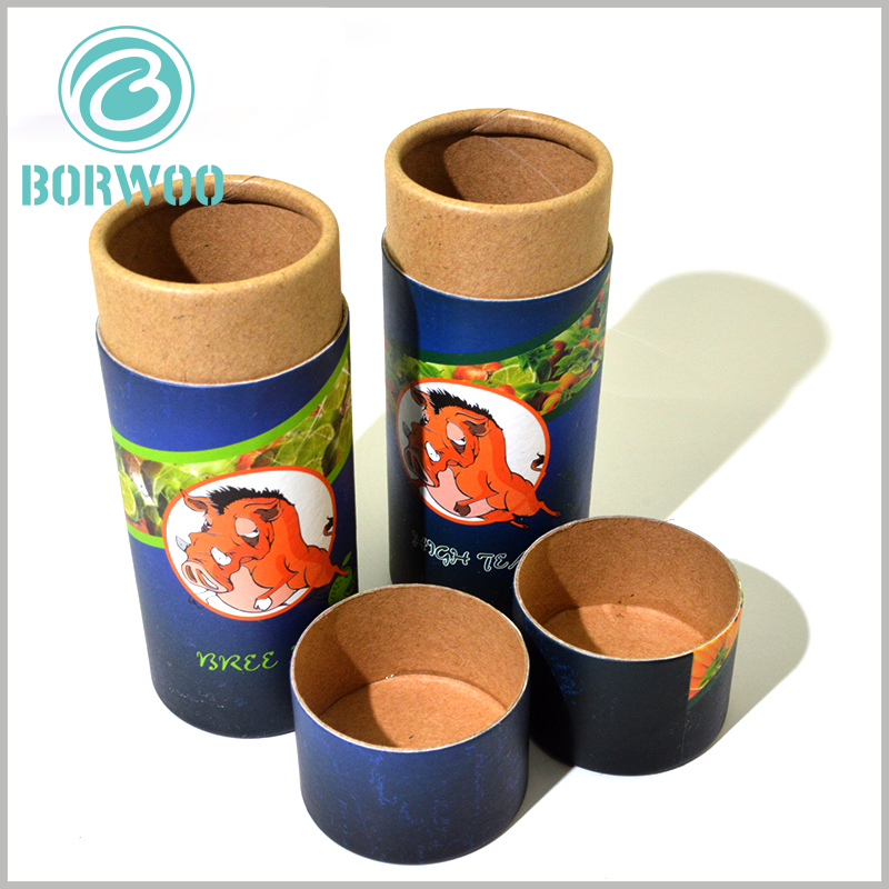 custom kraft paper tube packaging for tea boxes.The diameter of the paper tube is determined based on the capacity of the tea leaves, as there is no need to worry about packaging and product incompatibility.