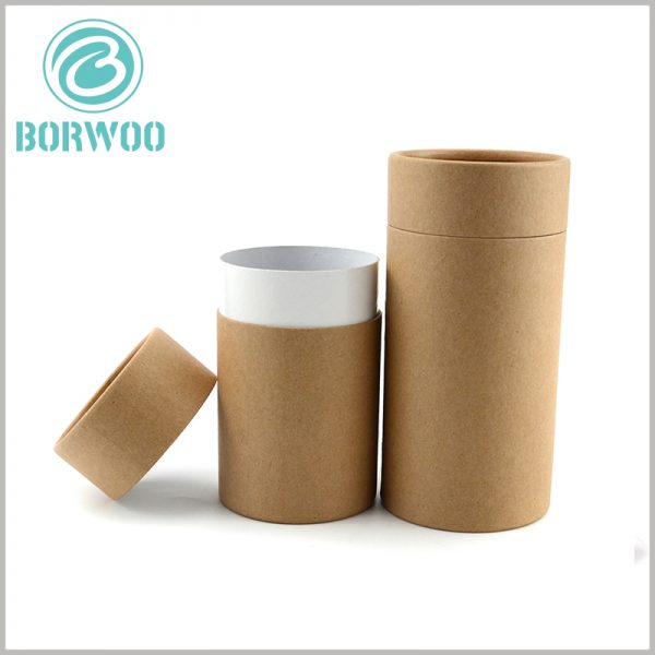 custom kraft paper tube packaging with lids.