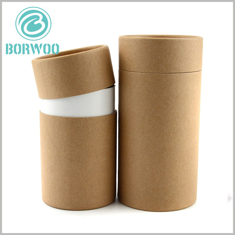 custom kraft paper tube packaging with lids wholesale.