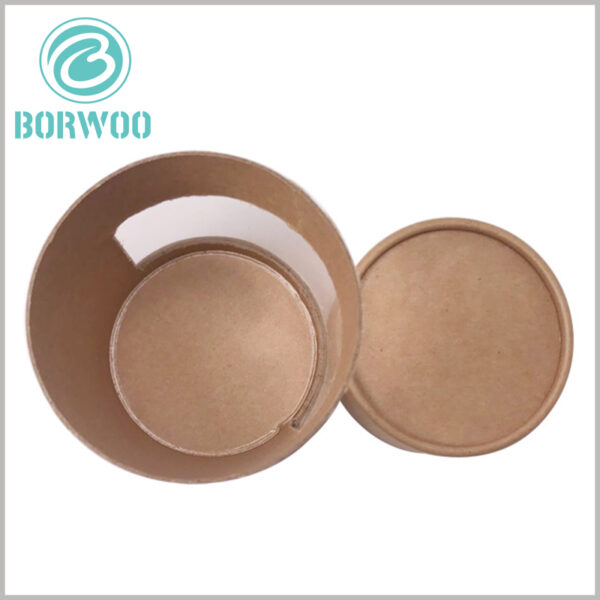 custom kraft paper tube packaging with windows wholesale.