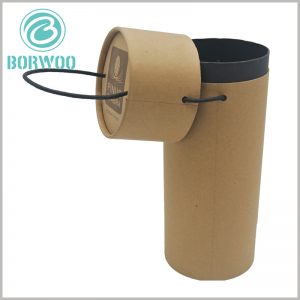 custom kraft tube packaging with handle