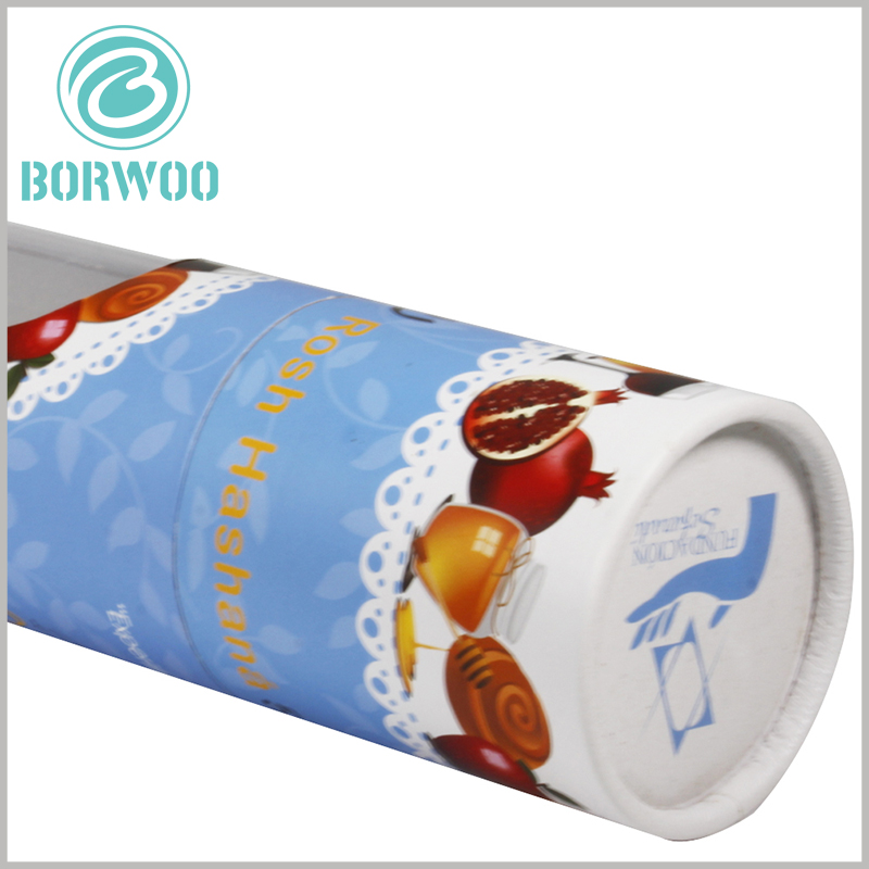 custom large cardboard round tube packaging for wine boxes