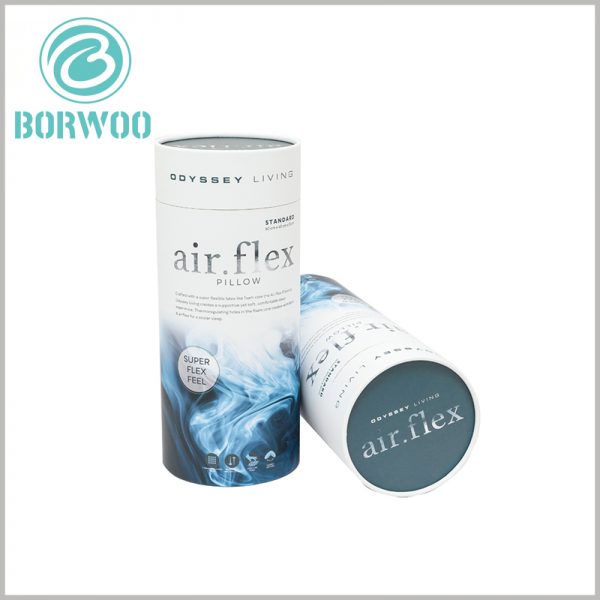 custom large cardboard tube for pillow packaging boxes.Printed cylinder packaging wholesale