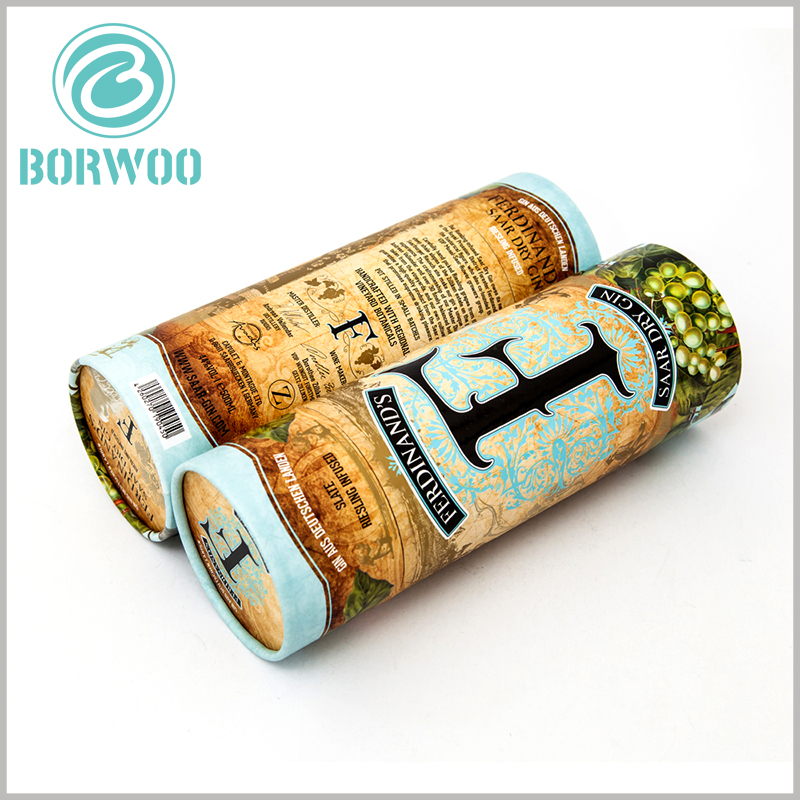 custom large cardboard tube for wine bottle packaging.Custom tube packaging has unique content in design, which can increase the appeal of red wine.