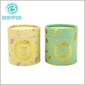 custom luxury fancy food tube packaging for tea.Determine the diameter and height of the round boxes based on the capacity of the tea leaves