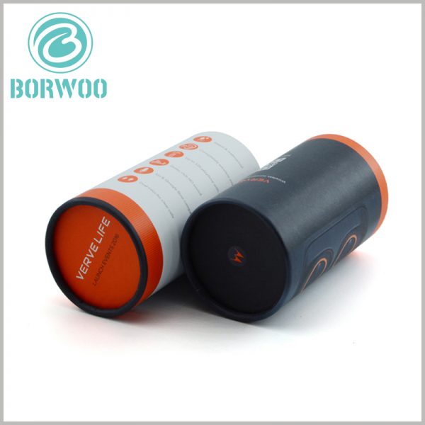 custom paper tube packaging with printing. The Bluetooth audio packaging adopts the form of paper tube, which can improve the uniqueness of the packaging and the publicity effect.